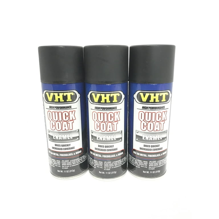 VHT SP510-3 PACK FLAT BLACK Quick Coat Enamel - 11 oz 