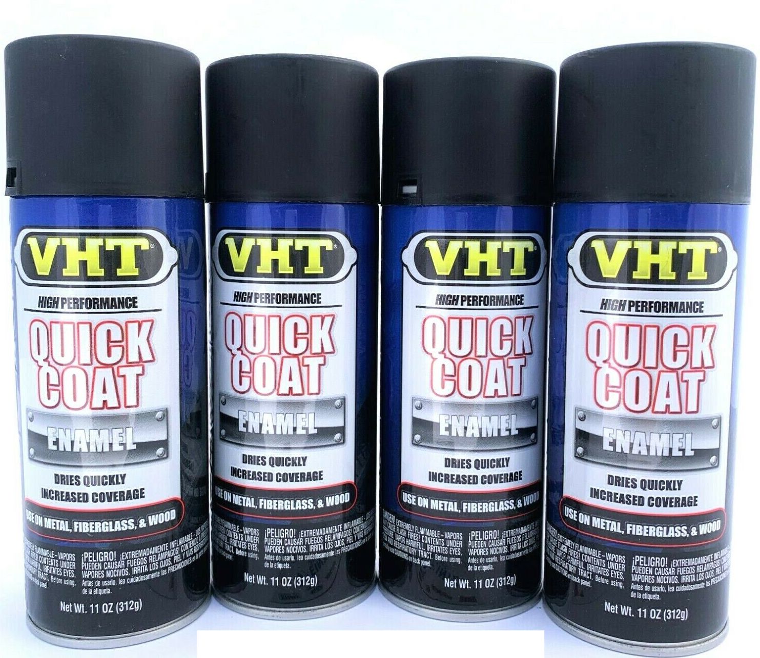 VHT SP5104 PACK FLAT BLACK Quick Coat Enamel 11 oz