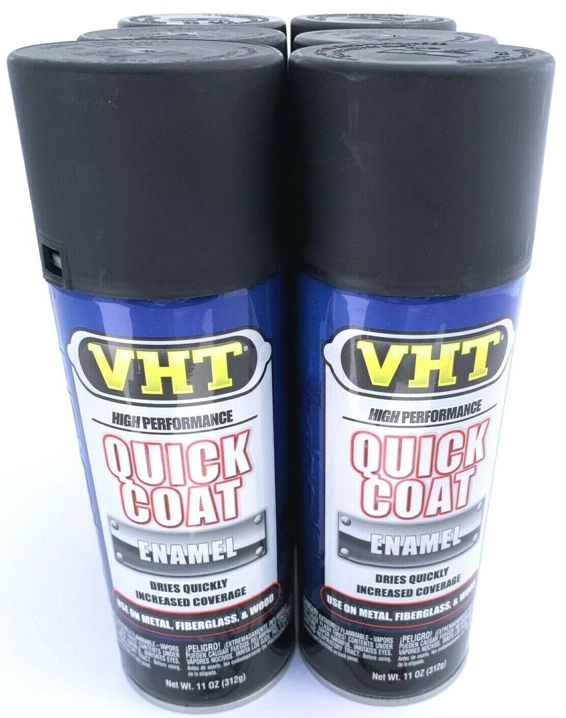 VHT SP5106 PACK FLAT BLACK Quick Coat Enamel 11 oz