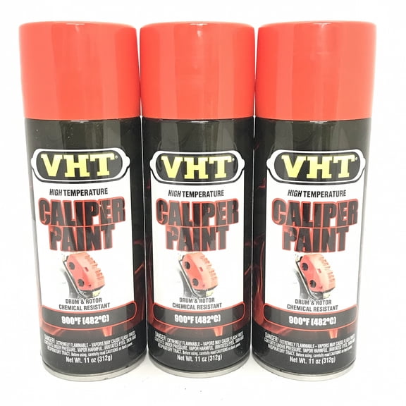 VHT SP733-3 PACK REAL ORANGE Brake Caliper Paint, Drums, Rotors Paint - High Heat -11oz