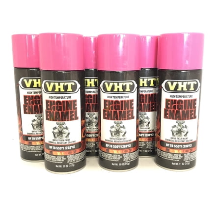 VHT SP756-6 PACK HOT PINK Engine Enamel High Heat Drive Train Paint - 11 oz