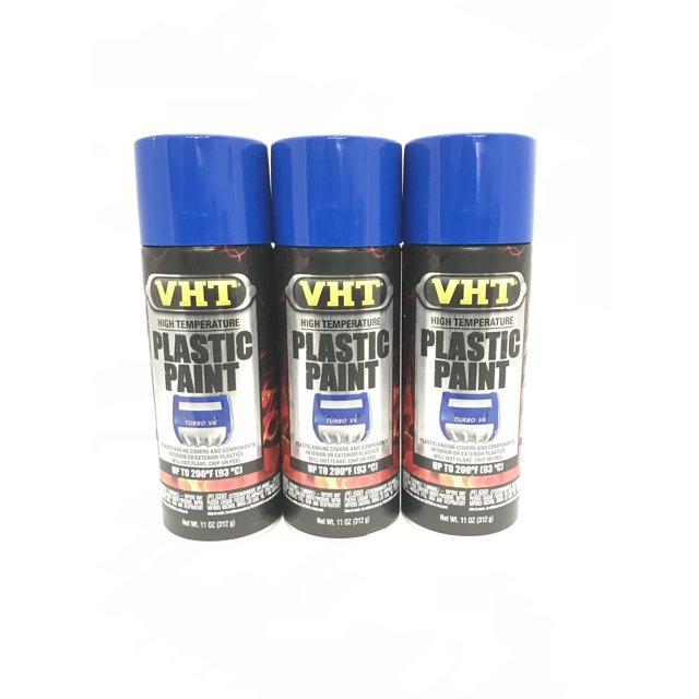 VHT SP8223 PACK High Temperature GLOSS BLUE Plastic Paint 11 oz