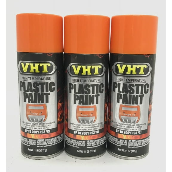VHT SP823-3 PACK GLOSS ORANGE High Temperature Plastic Paint - 11 oz Aerosol