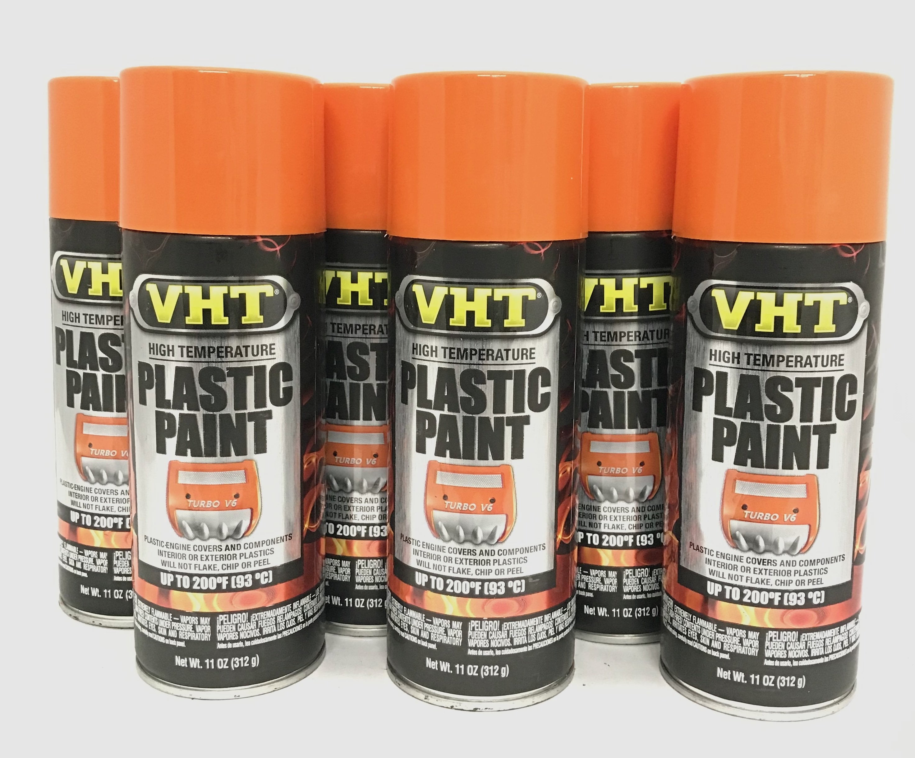 VHT SP823 High Temperature Plastic Paint Orange Gloss 11 oz Spray