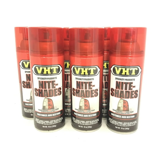 VHT SP888-6 PACK Nite-Shades Translucent RED Lens Paint - 10 oz