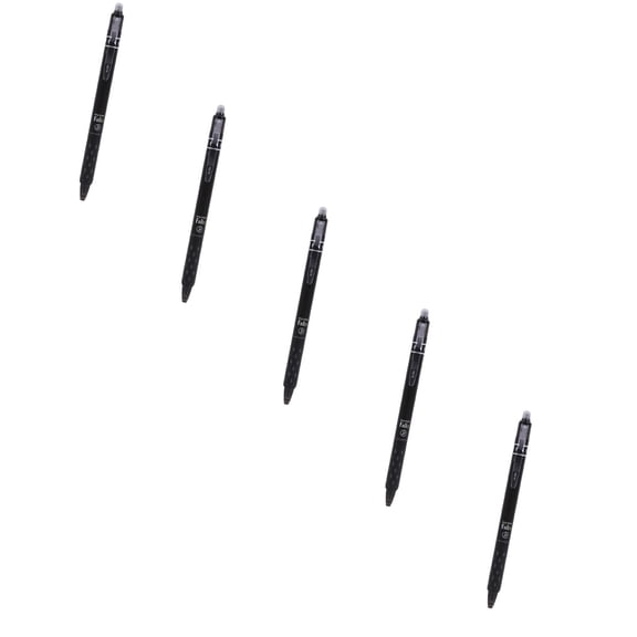 VHXWUGN 5Pcs Erasable Gel Pens, 0.5mm Retractable Fine Point Heat Erasable Marking Pen Smooth Writing Fabric Markers for Sewing Drawing Writing Planner(Black)