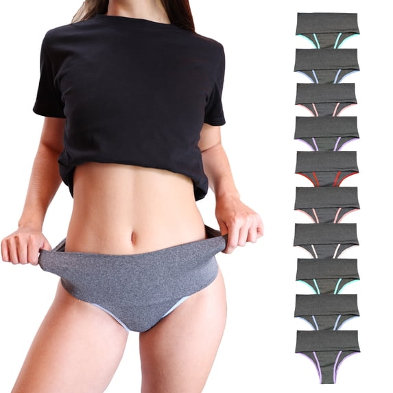 VIÉRE - Pack of 10 High Waisted Double-Thread Women's Panties - Lingerie - Underwear Women - Shapewear, Body Shaper For Women, Postpartum Underwear - Small
