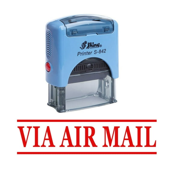 VIA AIR MAIL Self Inking Rubber Stamp Custom Shiny Office Stationary Stamp