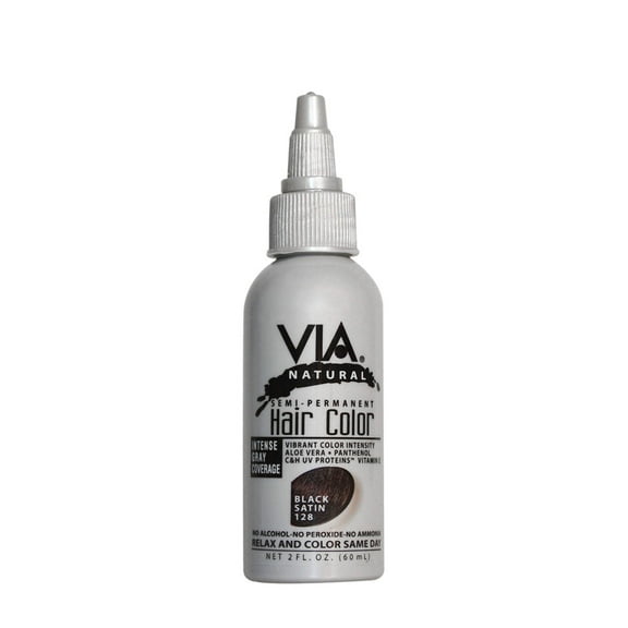 VIA - Natural Semi-Permanent Hair Color BLACK SATIN 128