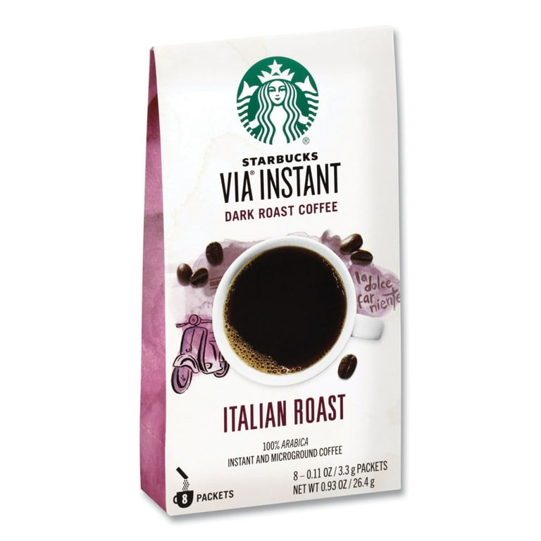 VIA Ready Brew Coffee, 0.11 oz, Italian Roast, 8/Pack, 12 Packs/Carton VIA Ready Brew Coffee, 0.11 oz, Italian Roast, 8/Pack, 12 Packs/Carton