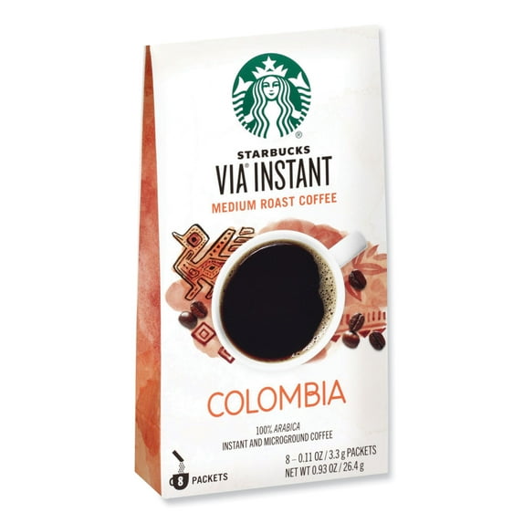 VIA Ready Brew Coffee, Colombia, 1.4 oz Packet, 8/Pack, 12 Packs/Carton | Bundle of 2 Cartons