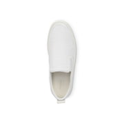 VIA SPIGA Womens Ivory Croc Embossed Cushioned Markie Round Toe Platform Slip On Leather Athletic Sneakers 9.5 M