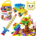 thumbnail image 1 of VIAHART Brain Flakes 500 Piece Interlocking Plastic Disc Set | A Creative and Educational Alternative to Building Blocks | Tested for Children's Safety | A Great STEM Toy for Both Boys and Girls!, 1 of 7