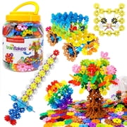 VIAHART Brain Flakes 500 Piece Interlocking Plastic Disc Set | بديل إبداعي وتعليمي لبنات البناء | تم اختباره لسلامة الأطفال | لعبة STEM رائعة لكل من الأولاد والبنات!