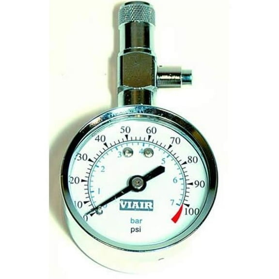 VIAIR  100 PSI 2'' Tire Gauge with Bleeder Valve