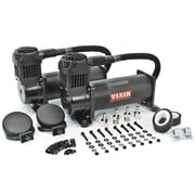 VIAIR 200 Psi Dual Stealth Black 444C High-Performance Value Pack - Black