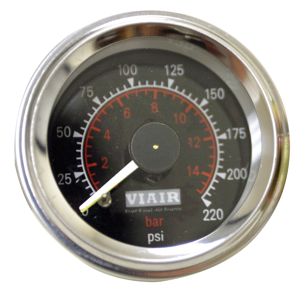 VIAIR 1.5in. Single Needle Gauge White Face No Light 160 PSI - View #7