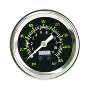 1.5 Single Needle Gauge Black Face, No Light, 160 PSI 90085