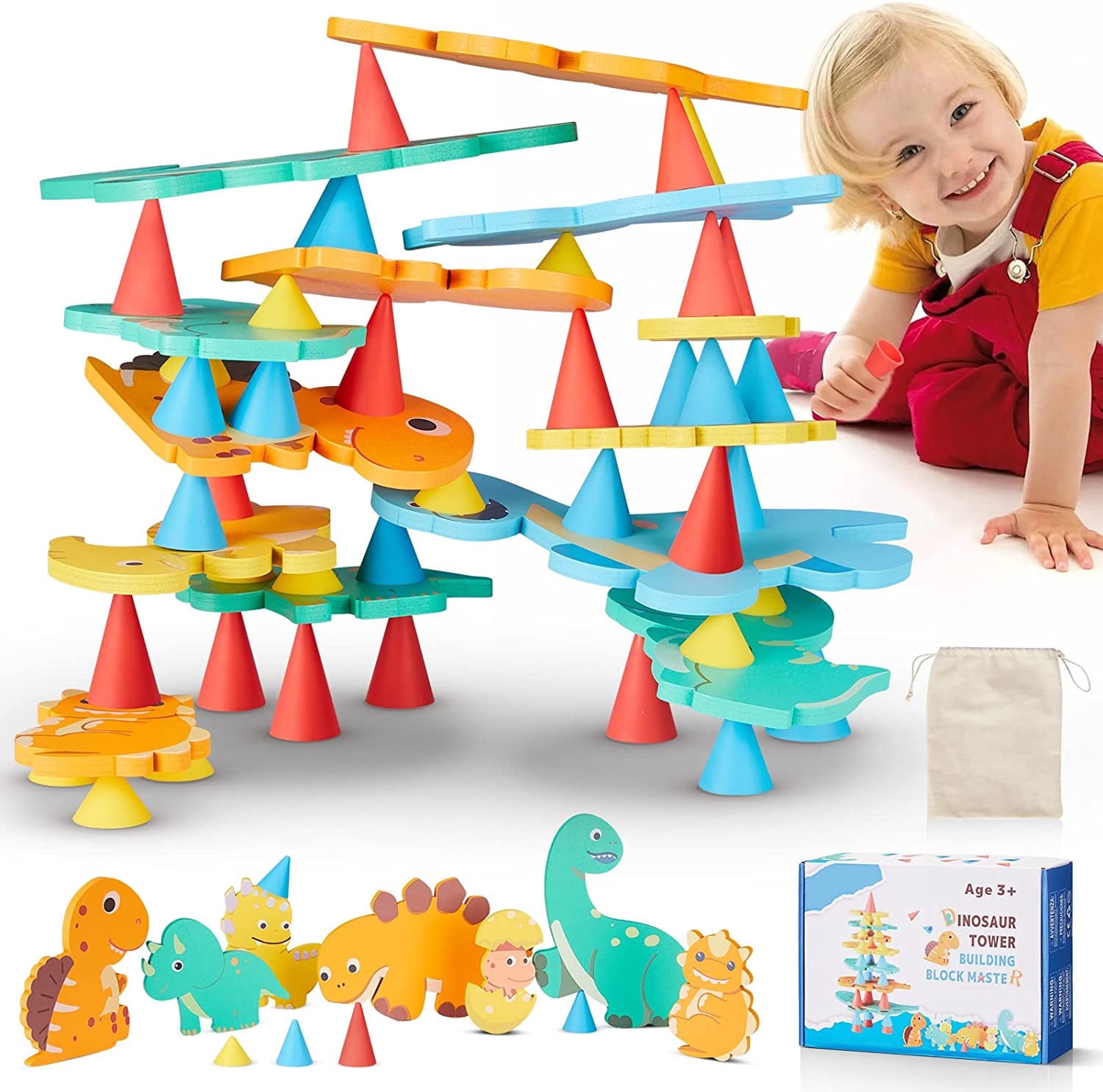 VIAKAS Montessori Toys For 3 Year Old 44PCS XXL Wooden Stacking viakas-montessori-toys-for-3-year-old-44pcs-xxl-wooden-stacking