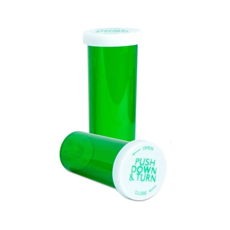 VIAL,40 DRAM,GREEN,SAFE/CAP, 200/CS