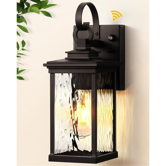 VIANIS Dusk to Dawn Outdoor Lighting, Oil Rubbed Bronze Exterior Wall Sconce Lantern, Modern Front Porch Light Fixtures Wall Mount, Waterproof Anti-Rust Coach Lights for Garage, Outside House Lights