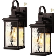 VIANIS 2 Pack Dusk to Dawn Sensor LED Outdoor Wall Sconce, Oil Rubbed Bronze 100% Aluminum Weatherproof Exterior Light for Front Porch, Entry Way, Garage