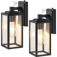 Rust Sea Wall Build VIANIS 2 Pack Dusk to Dawn Sensor Outdoor Porch Lights, Black Exterior ...