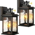 thumbnail image 1 of VIANIS 2 Pack Motion Sensor Outdoor Lights, Dusk To Dawn Outdoor Lighting, Modern Led Exterior Light Fixture, Anti-rust Outdoor Lantern For Front Porch Waterproof Black Outdoor Wall Sconce For Garage, 1 of 9