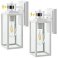 thumbnail image 1 of VIANIS 2 Pack Motion Sensor Porch Light, Outdoor Garage Lighting Fixtures Wall Mount, White Outside LED Lights for House, Dusk to Dawn Exterior Sconces Wall Lighting Lantern Lamps for Front Door, 1 of 9
