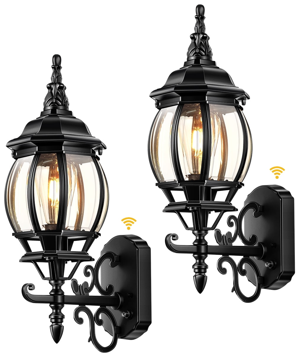 VIANIS Black Outdoor Light Fixture, 2 Pack Exterior Sconces Wall ...
