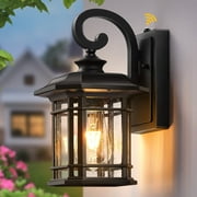 VIANIS Black Outdoor Lights for House, Dusk to Dawn Light Fixture, Waterproof Wall Lights, Porch Lights Outdoor for House, Garden, Garage, Entryway, Anti-Rust