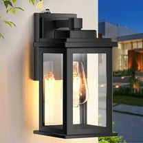 VIANIS LED Dusk to Dawn Sensor Outdoor Wall Light, Black Anti-Rust Weatherproof Exterior Wall Sconce for Front Porch, Entry Way, Garage