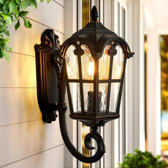 VIANIS Outdoor Wall Light, Oil Rubbed Bronze Porch Lights Outdoor, Dusk to Dawn Outside Lantern Fixtures Wall Mount, 100% Aluminum Exterior Lighting Fixtures for House, Garden, Patio, Entryway