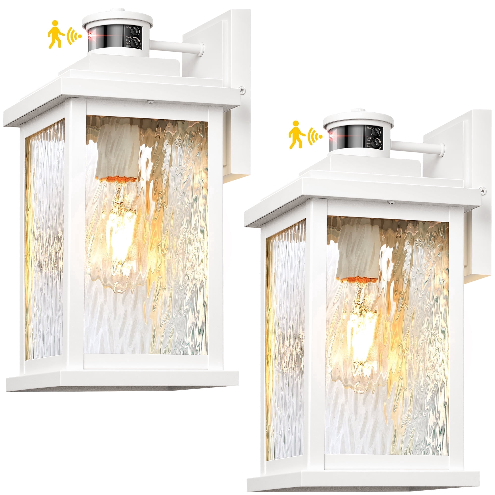 VIANIS Large Adjustable Sensitivity Motion Sensor Exterior Porch Lights ...