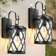 VIANIS Motion Lights for Outside, Outside Lights for House with Motion Sensor, Wood Grain Dusk to Dawn Outdoor Light Fixtures for House,Garage, Entryway, Waterproof, Anti-Rust