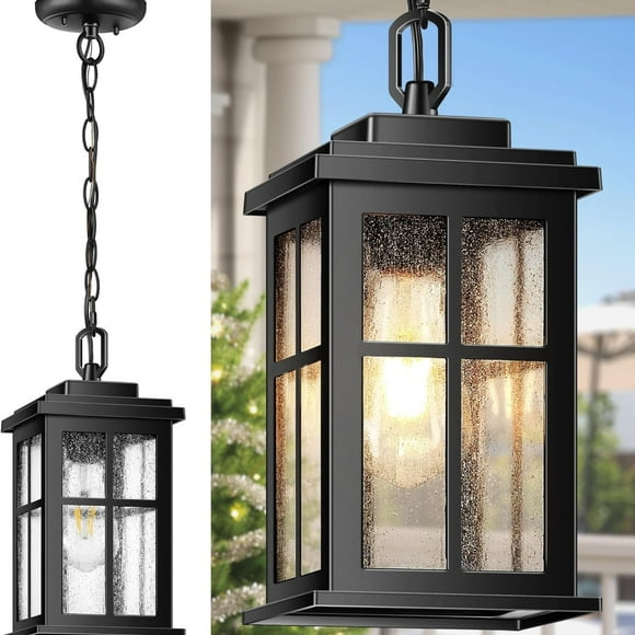Black Outdoor Pendant Light