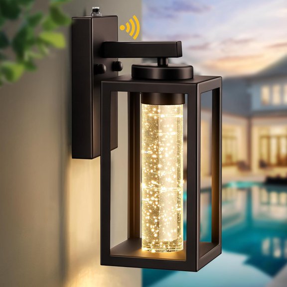 VIANIS Outdoor Wall Lantern, Oil-Rubbed Bronze Exterior Garage Light Fixtures Wall Mount Sconce Lamp, Anti-Rust Metal LED Front Porch Lights, Modern Dusk to Dawn Outside Lighting Fixtures for House