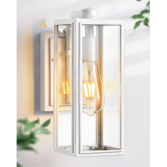 VIANIS White Outdoor Lighting Fixtures, Dusk to Dawn Outdoor Lighting, Exterior Light Fixture Wall Mount for House, Anti-Rust Aluminium Porch Lights Outdoor for Patio, Entryway