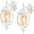 thumbnail image 1 of VIANIS White Porch Lights Outdoor, 2 Pack Dusk to Dawn Exterior Lighting Fixtures for House, Modern Outdoor Wall Sconce Lantern for Patio Coach, Anti-Rust Waterproof Outdoor Garage Lights Wall Mount, 1 of 10