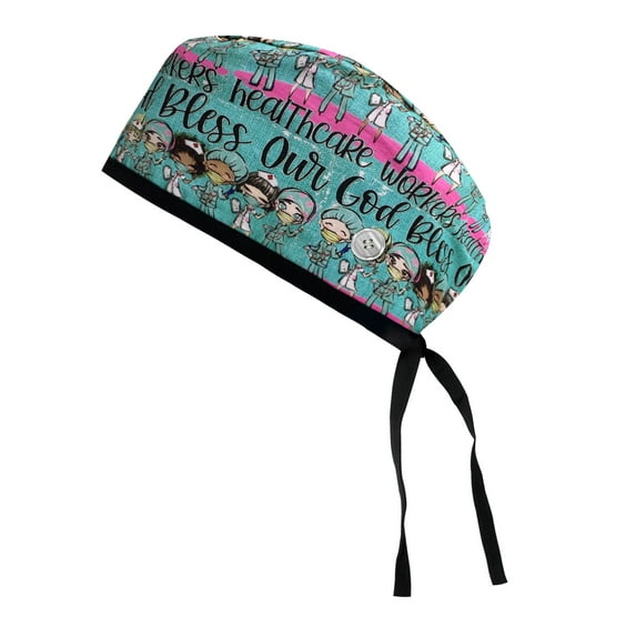 VIAOLI Adjustable Scrub Caps – Cotton Surgical Cap for Nurses, Unisex, One Size Multiple Color