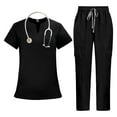 thumbnail image 1 of VIAOLI Medical Scrubs Set for Women - V-Neck Top with Drawstring Scrub Pants for Nurse Uniform, 10 Colors, 1 of 6