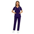 thumbnail image 1 of VIAOLI Medical Scrubs for Women Set – V-Neck Top & Straight-leg Pants with Drawstring Waist for Nurse Uniform, 9 colors, 1 of 6