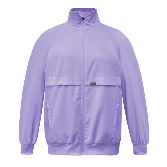 VIAOLI Scrub Jackets for Women Long Sleeve Zip Front Coat Soft Stretch Womens Scrubs Workwear Lapel Track Jacket