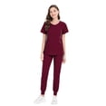 thumbnail image 1 of VIAOLI Scrubs Set - Stretchy Polyester-Spandex Medical Nursing Uniform for Women, 7 Colors, S-XXL, Uniformes Medicos Mujer, 1 of 7
