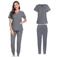 thumbnail image 1 of VIAOLI Scrubs Set for Women Nurse Uniform Jogger Set Stretch Top & Pants with Multi Pocket for Nurse Workwear, 1 of 7