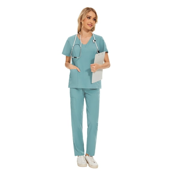 VIAOLI Scrubs for Women Set – Medical Scrubs Women Stretch Top & Pants for Nursing Scrubs,  10 colors