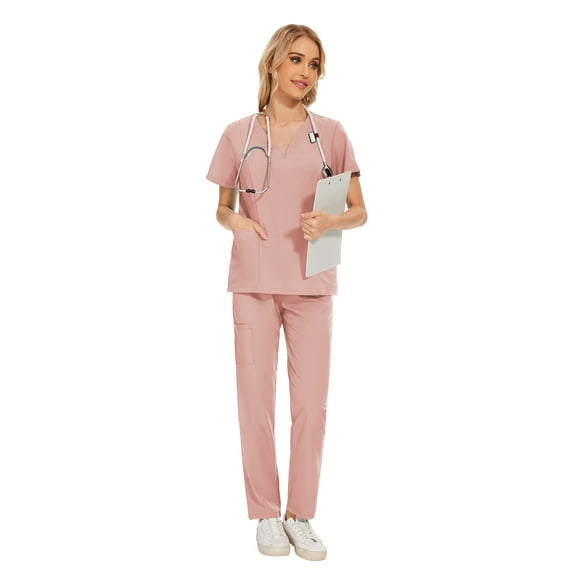 VIAOLI Scrubs for Women Set – Medical Scrubs Women Stretch Top & Pants for Nursing Scrubs,  10 colors
