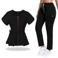 thumbnail image 1 of VIAOLI Scrubs for Women Set Modern Scrub Top and 8 Pockets Jogger Pants Medical Nursing Uniforms Scrubs Set, 1 of 6