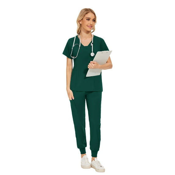VIAOLI Scrubs for Women Set – Stretchy Scrubs top & Scrub Pants for Women Nurse Uniform, Multiple Colors, S–XXL
