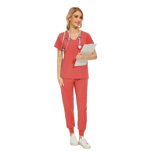 VIAOLI Scrubs for Women Set – Stretchy Scrubs top & Scrub Pants for Women Nurse Uniform, Multiple Colors, S–XXL